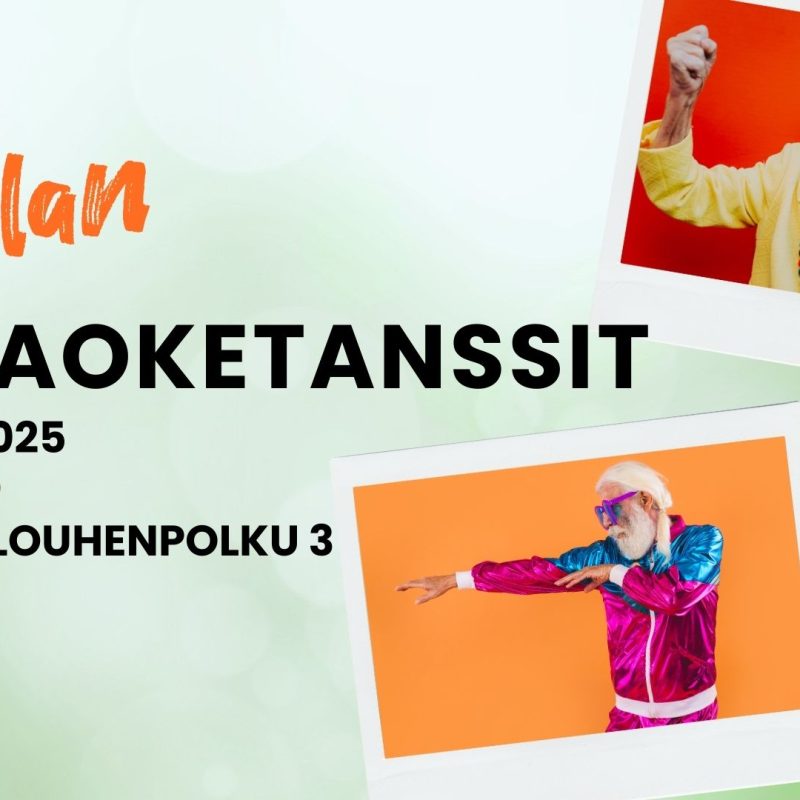 Aurala Karaoke dansar Info: Thu 22.5. Från 17.00 till 20.00 Louhenpolku 3