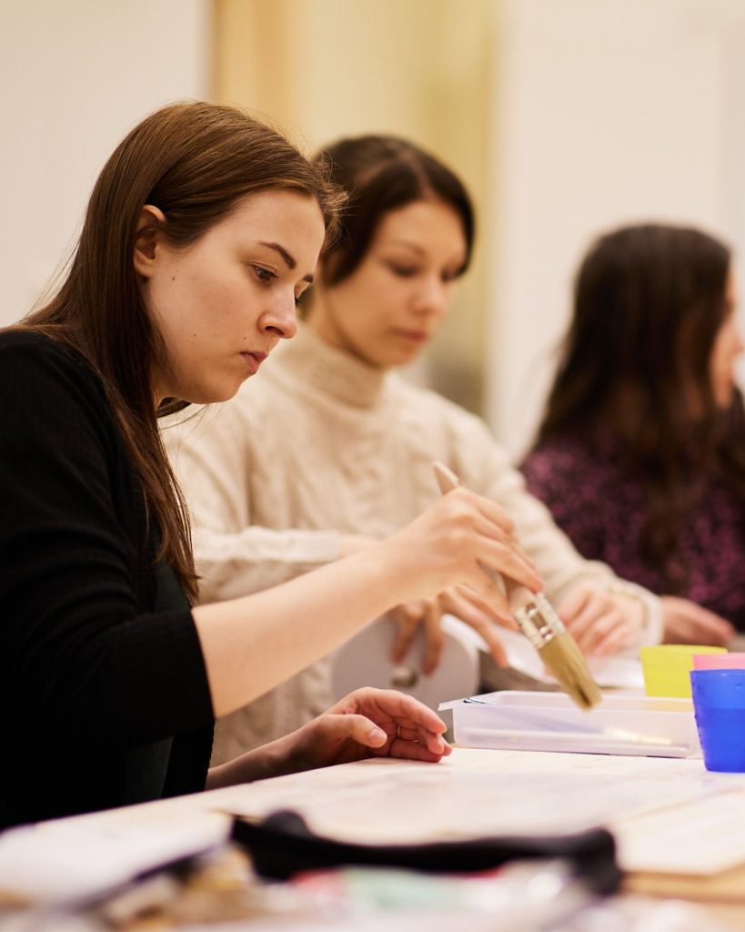 Students paint