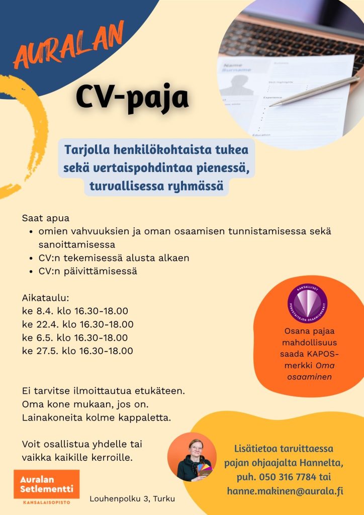 CV pajan mainos