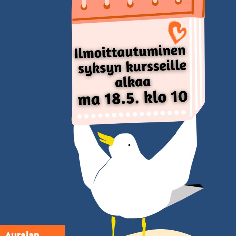 Ilmoittautumisen alkamisen mainos