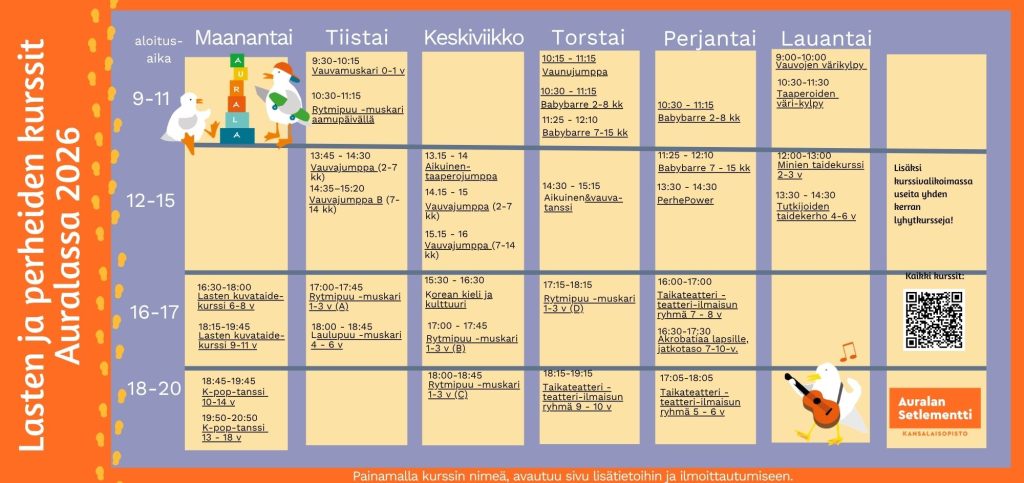 lasten lukkari syksy 2026