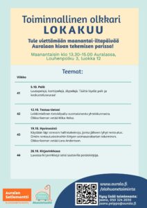 KK kalenteri Toiminnallinen olkkari
